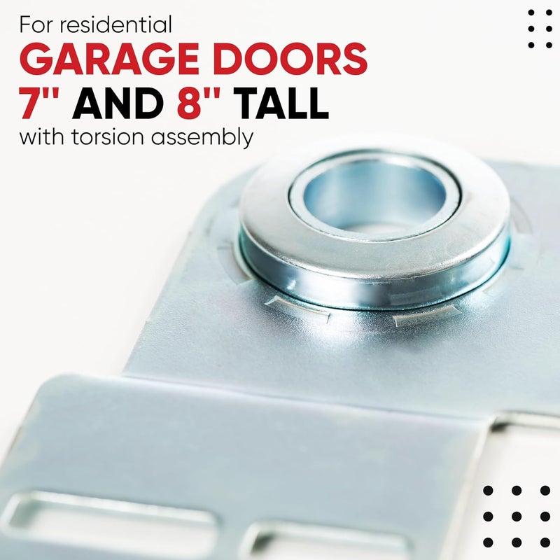Granatan 3 3/8" Bearing End Plates Brackets, Residential Brackets for 2" Track Wood or Steel Doors, Garage Door Parts, One Pair Bearing Bracket - Image 4
